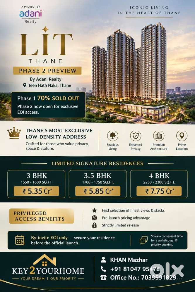 3BHK | LIT THANE - PHASE 2 PREVIEW | ADANI REALTY