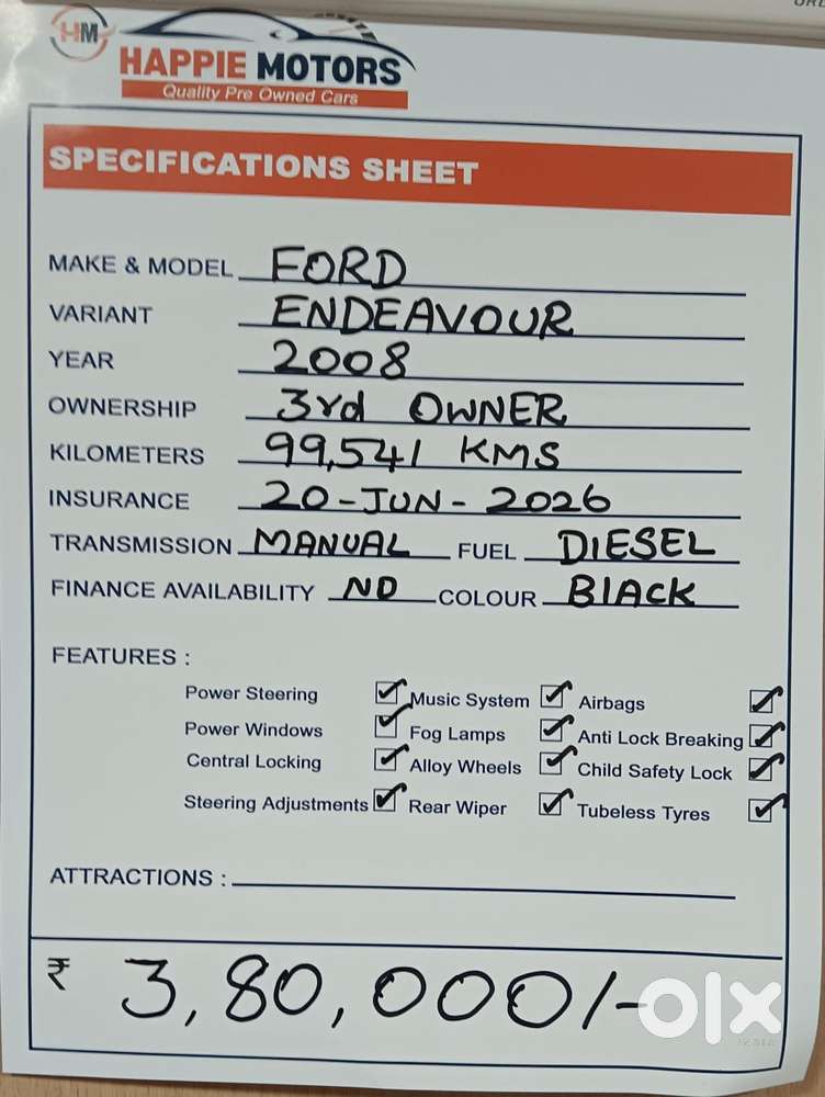 Ford Endeavour 2003-2013 2.5l 4x2 Mt, 2008, Diesel