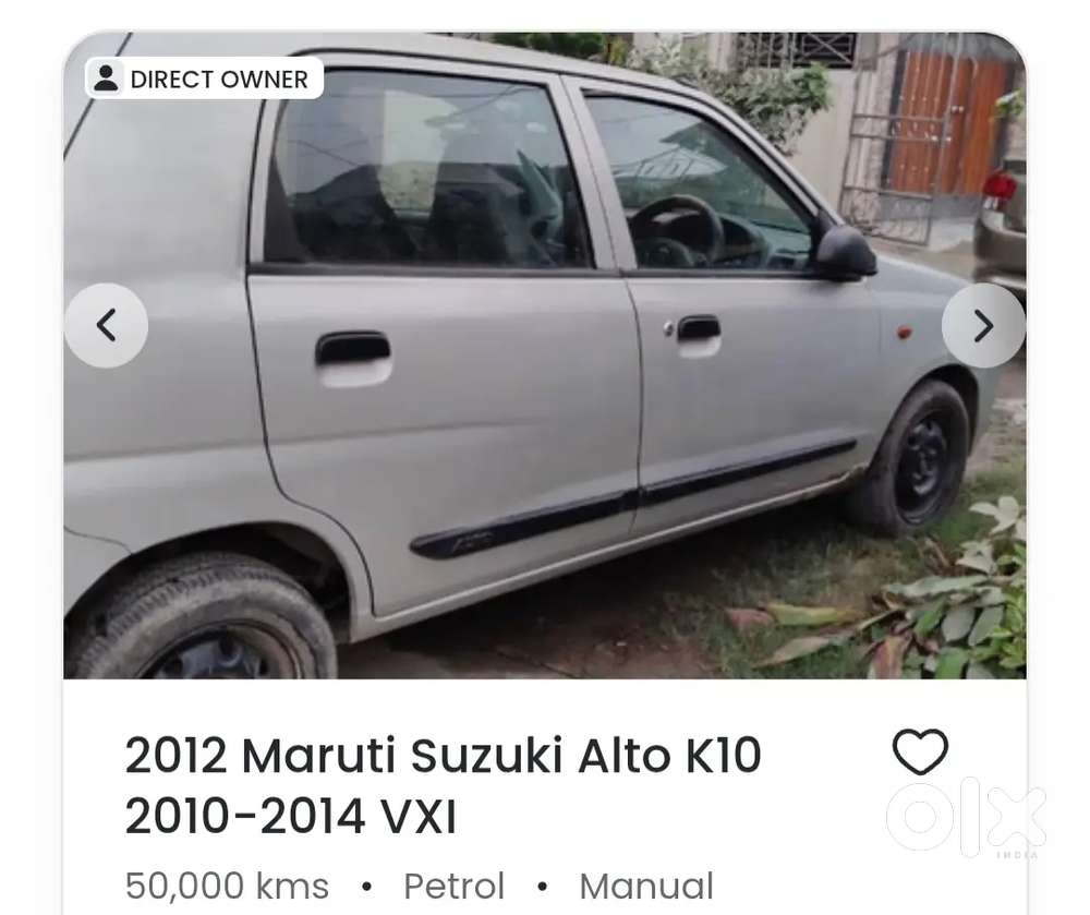 Maruti Suzuki Alto K10 2012 Year Car