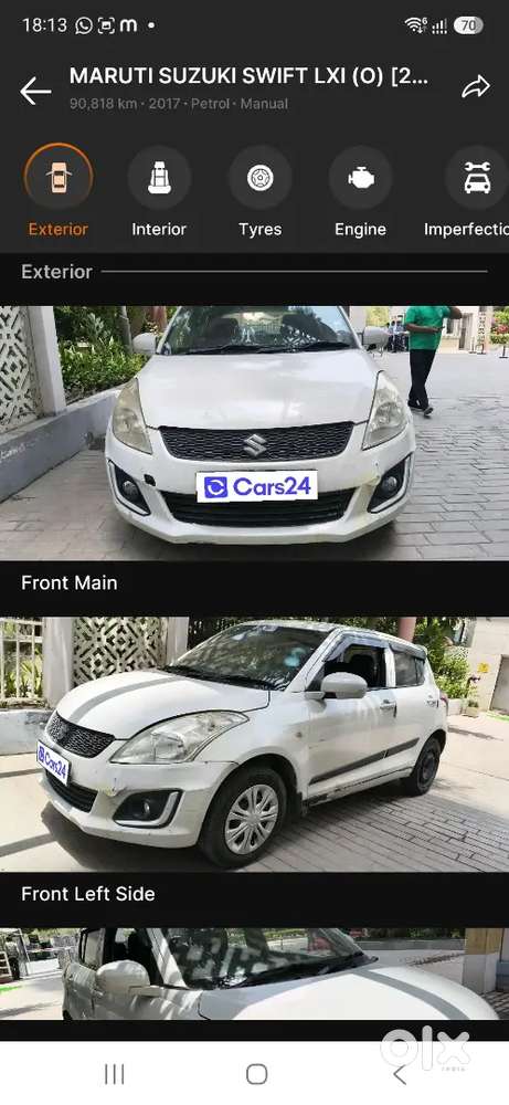 Swift Maruti Suzuki Lxi 2nd Owner 2017
