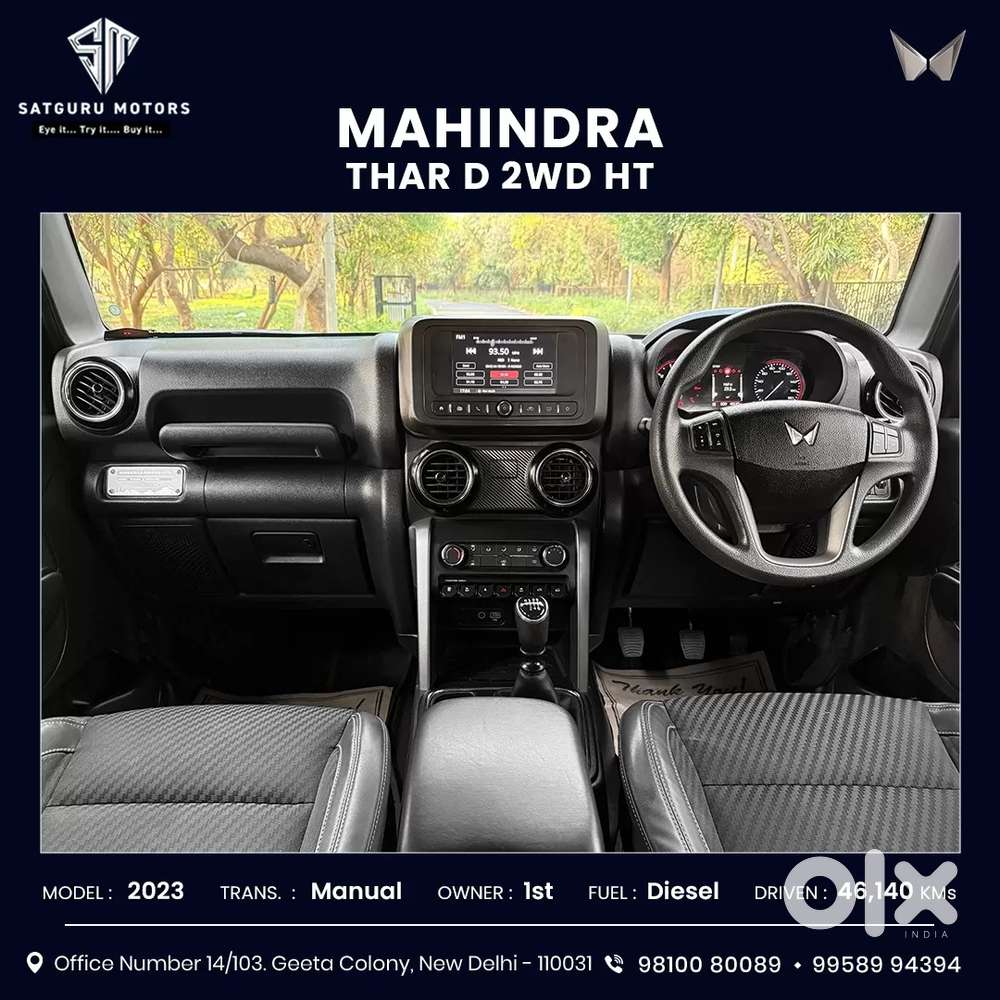 Mahindra Thar Lx 4-str Hard Top Mt, 2023, Diesel