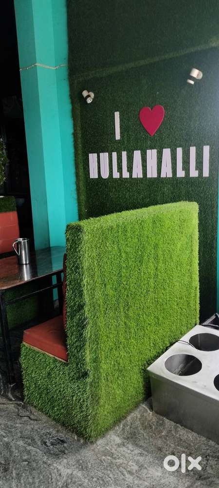 Hotel green sofa