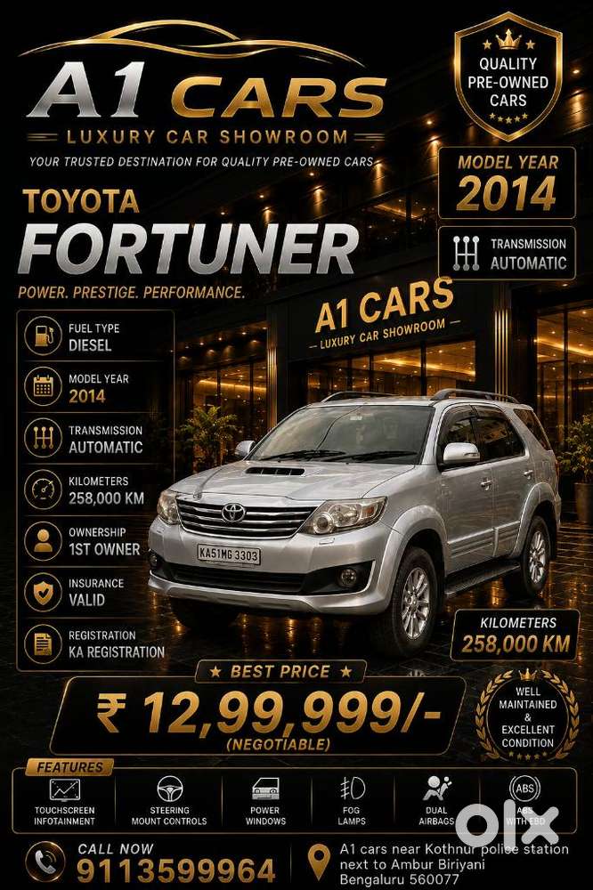 Toyota Fortuner 3.0 4x2 Automatic, 2014, Diesel