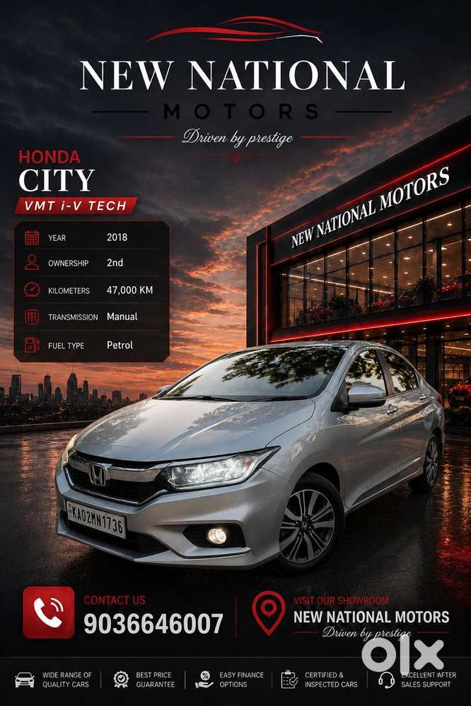 Honda City 1.5 V 4th Gen I-vtec Mt, 2018, Petrol