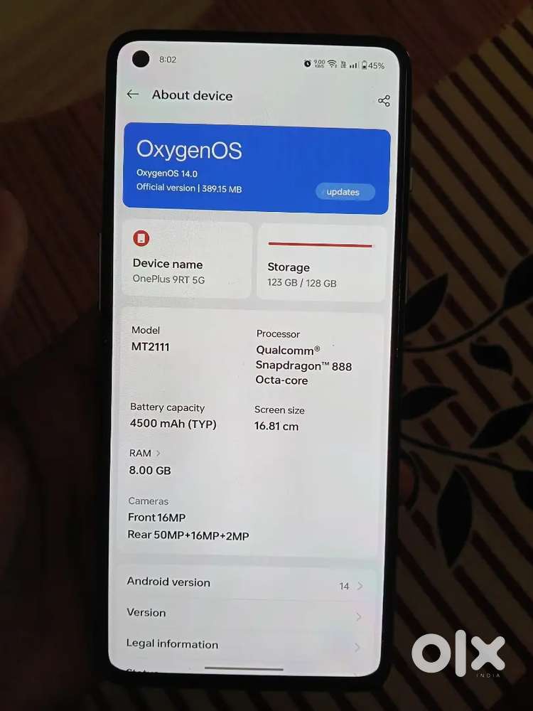 OnePlus 9RT 5G — 8/128GB Excellent condition - Mobile Phones in