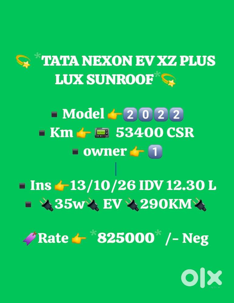 Tata Nexon Ev Xz Plus, 2022, Electric