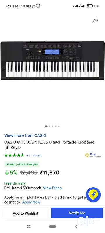 Casio 860in clearance