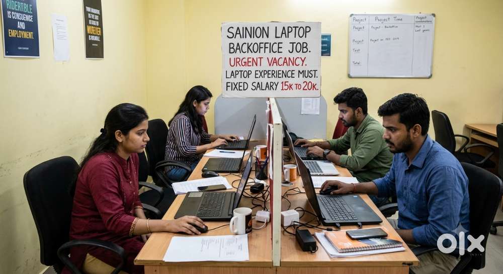 SAINION LAPTOP BACKOFFICE JOB URGENT VACANCY LAPTOP EXPERIENCE MUST