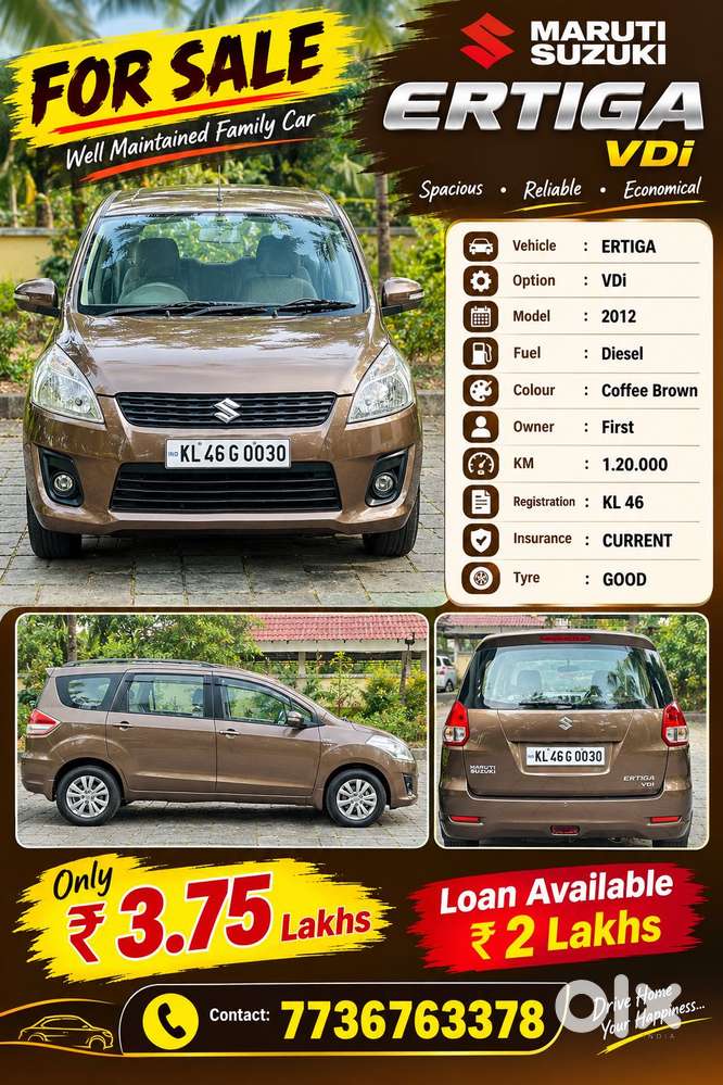 Maruti Suzuki Ertiga Vdi, 2012, Diesel