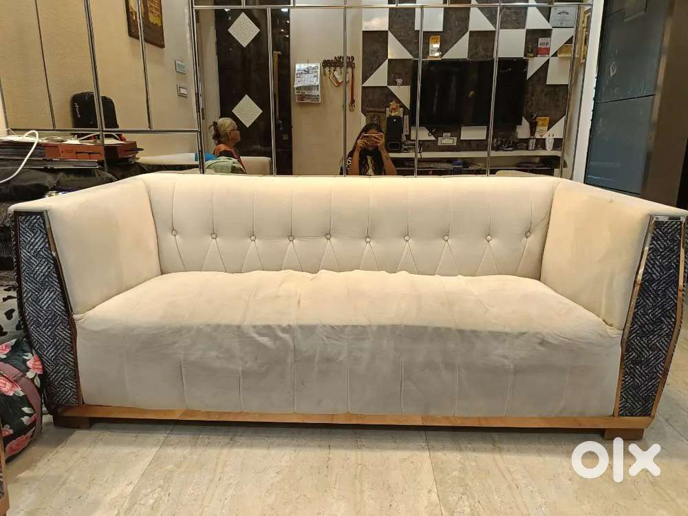 Premium Cream Sofa Set &ndash; 2 Seater + 3 Seater