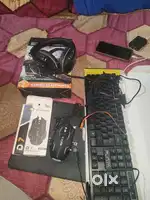 Keyboard mouse headphone LED light