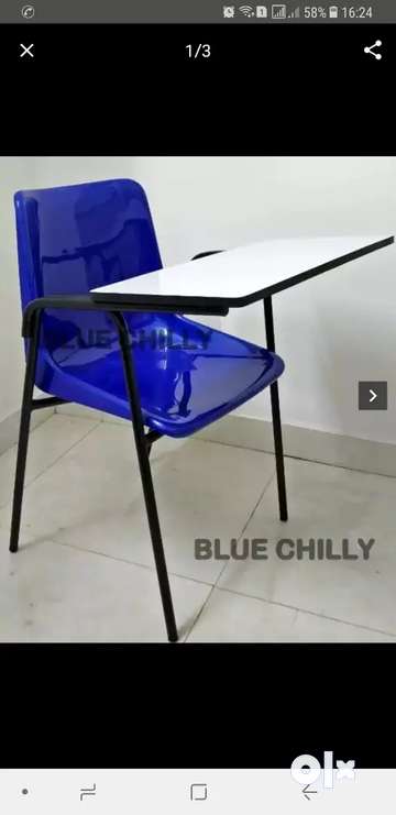 Study chair with writing deals pad olx