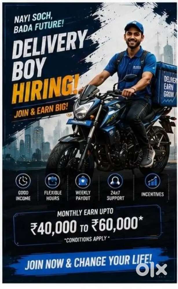 Local Area Express Delivery Boy  Rate Scale: ₹100 - ₹200 Per Parcel