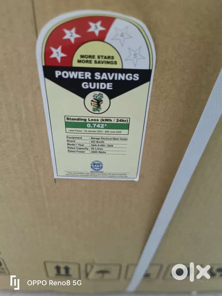 Geyser water heater, AO smith 50 Litres