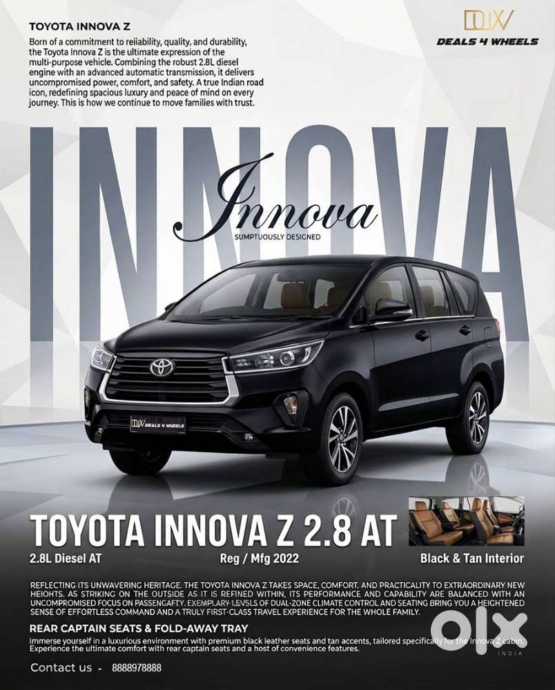 Toyota Innova Crysta 2.4 Z 7 Str, 2022, Diesel