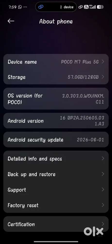 Poco m7plus 5g 3month old all working feature