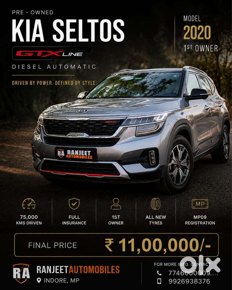Kia Seltos Gtx Plus At D, 2020, Diesel