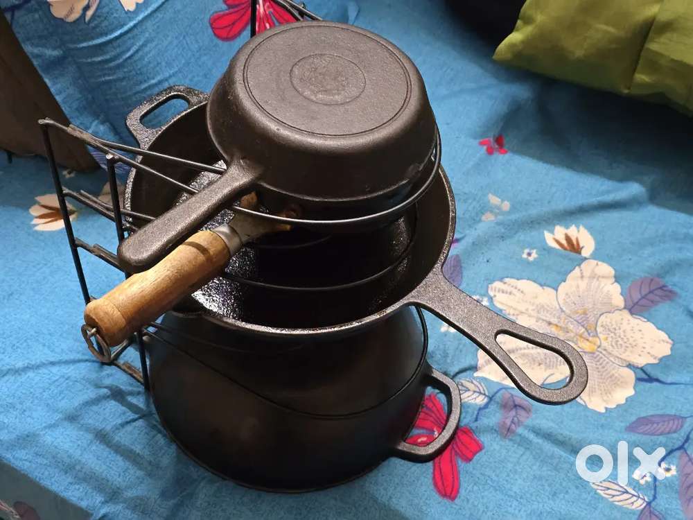 Cast iron Dishes and Heavy Weight Stand
