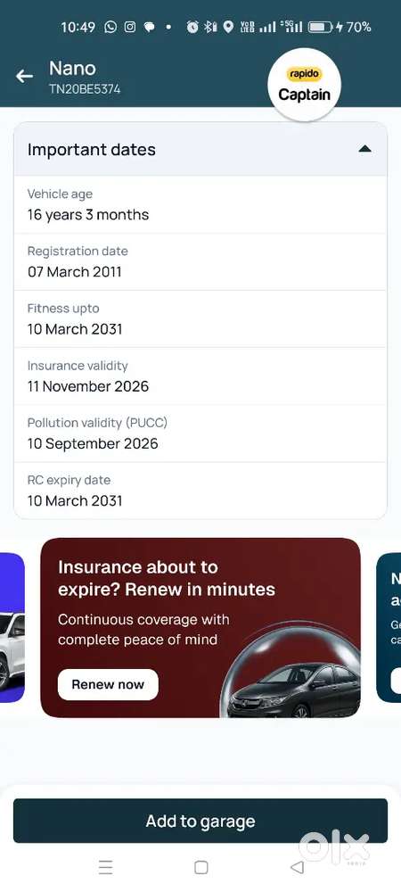 Tata Nano Manual Petrol 2011