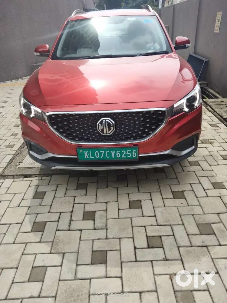 Electric Motor Car Mg Zsev Red Colour