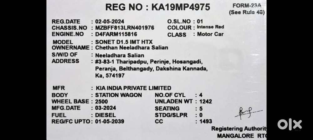 Kia Sonet 1.5 Htx Diesel At Anniversary Edition, 2024, Diesel