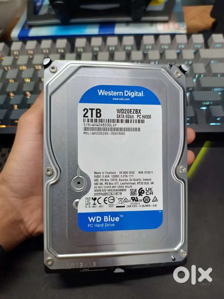 WD Blue 2TB Internal HDD (7200 RPM / 256MB Cache)  100% Health