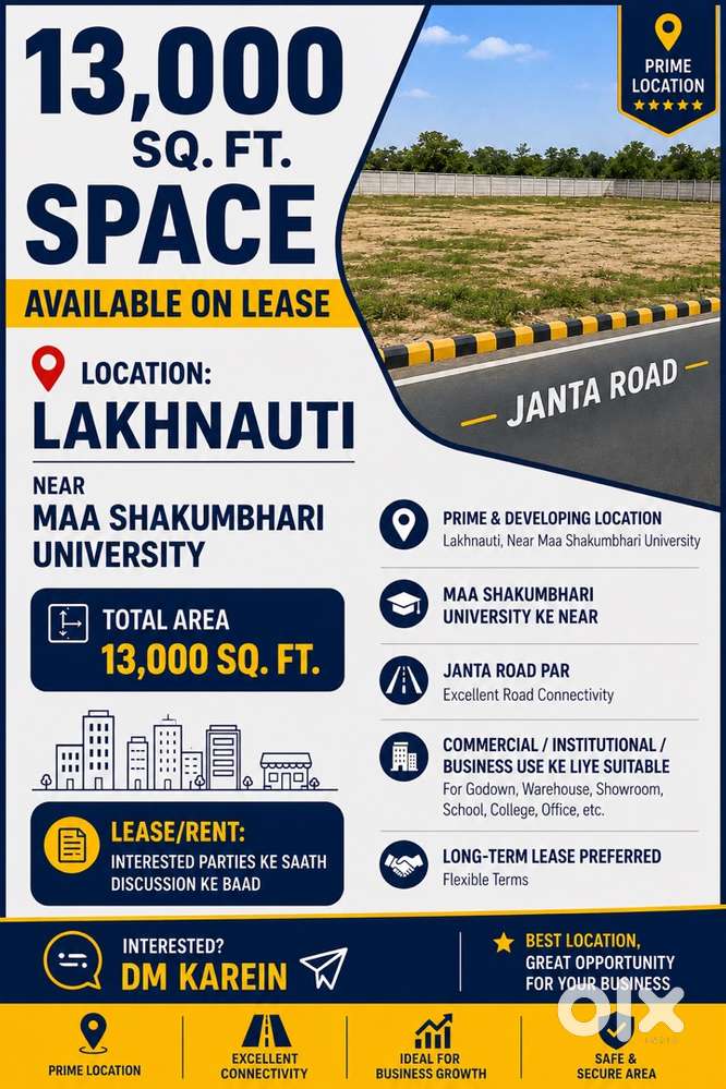 13,000 Sq Ft Commercial Space Available on Lease – Lakhnauti