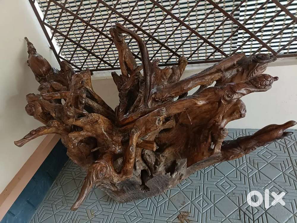 Rare Vintage Hand-Carved Wooden Sculpture | Antique Wooden Art | Uniqu