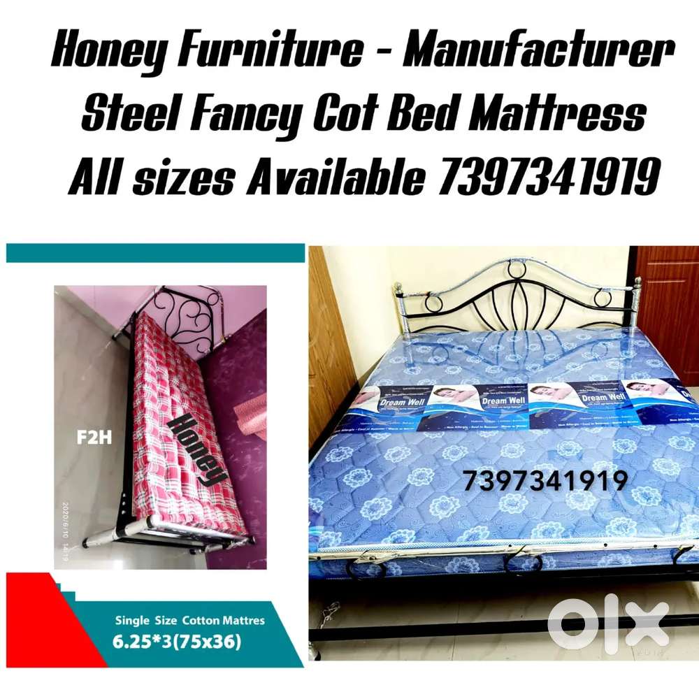  6254 EQZ Direct Selling Cotton Coir Foam Steel Bed Cot Mattress Sale