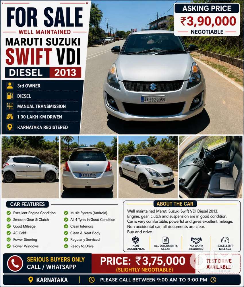 Maruti Suzuki Swift Vdi, 2013, Automatic Diesel