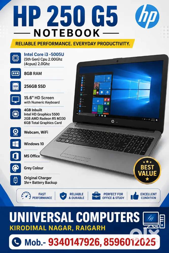 HP Laptop Reliable Performance Intel Core i3