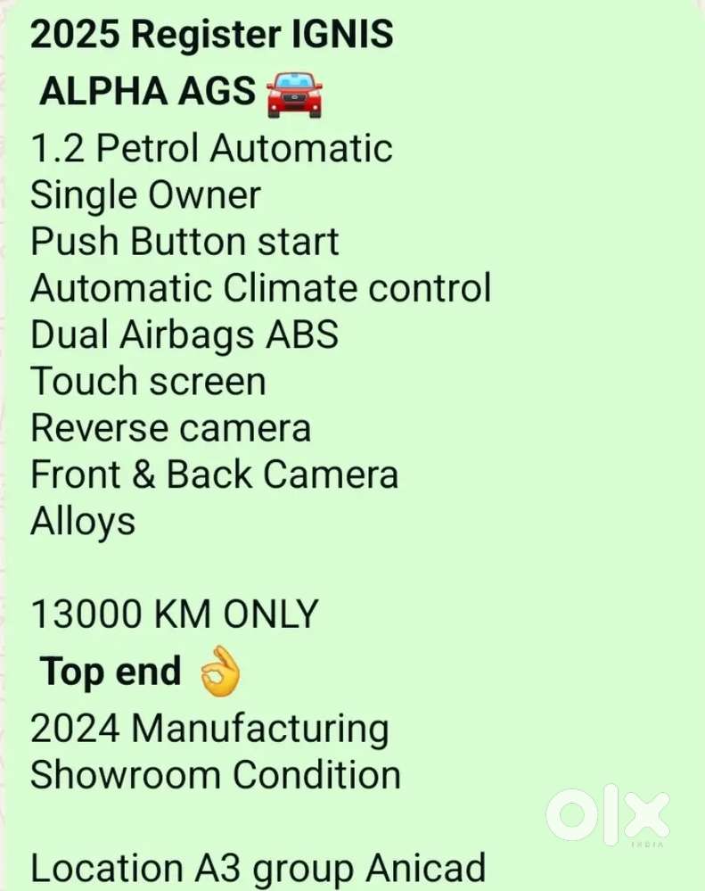 Ignis Alpha Ags Low Km