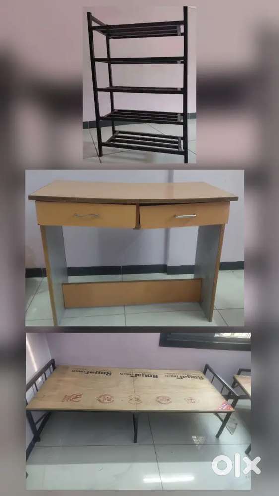 Shoes Rack + Folding bed + Table