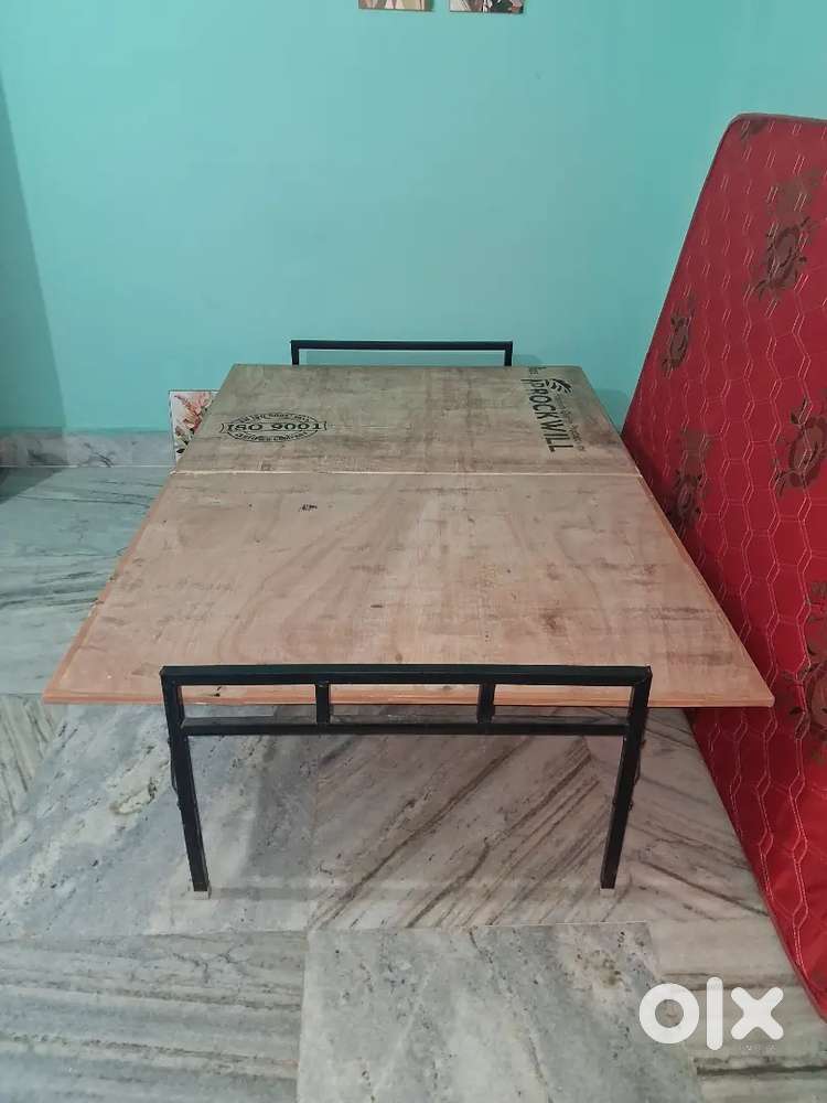 Foldable Bed, Mattress and  Foldable Table (Pickup date 7-8 October)
