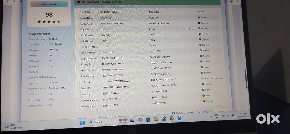 Ipad air 5genration, wifi+5g sim support.