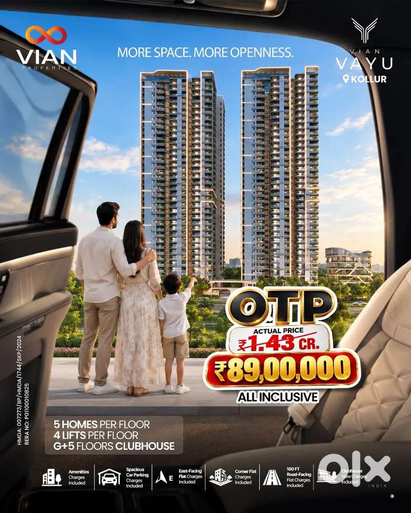 Kollur at exit-02 Luxurious Apartment HMDA Rera Approved Luxury Flat