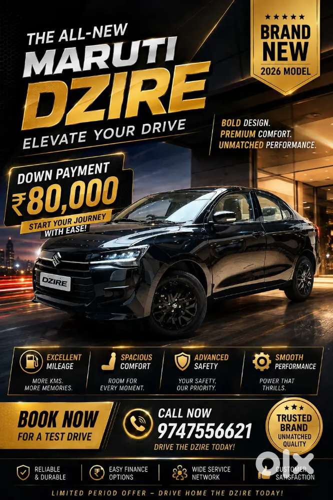 Maruti Suzuki Dzire 2026 New Car And All Maruti Cars Available