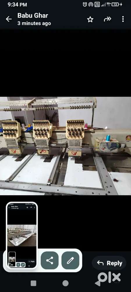 Semi automatic embroidery machine