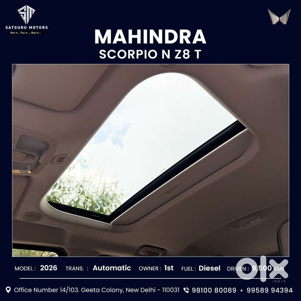 Mahindra Scorpio N Z8 L Diesel At 2wd 7 Str, 2026, Diesel