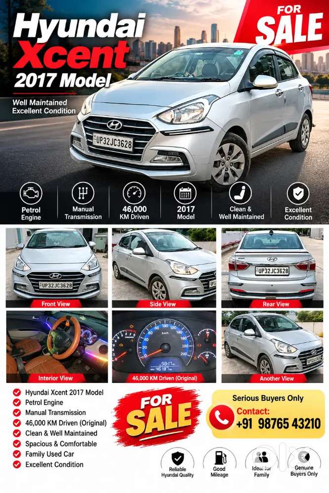 Hyundai Xcent 2017 Variant In Mint Condition