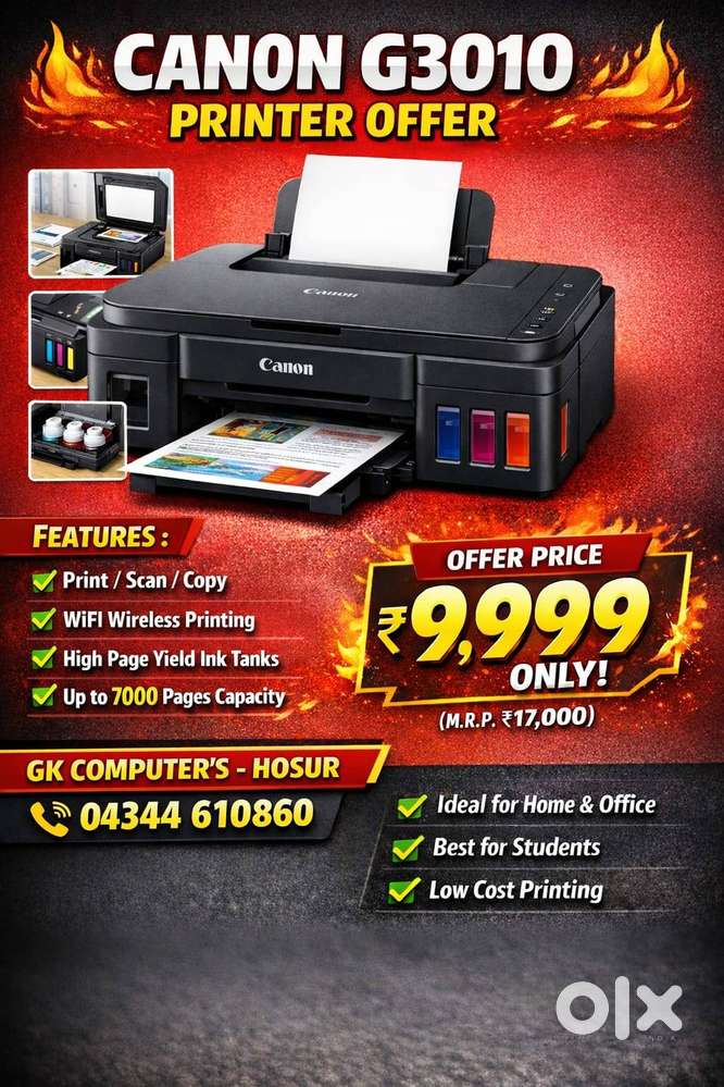 CANON PRINTER G3010 PRINTER PREMIUM CONDITION