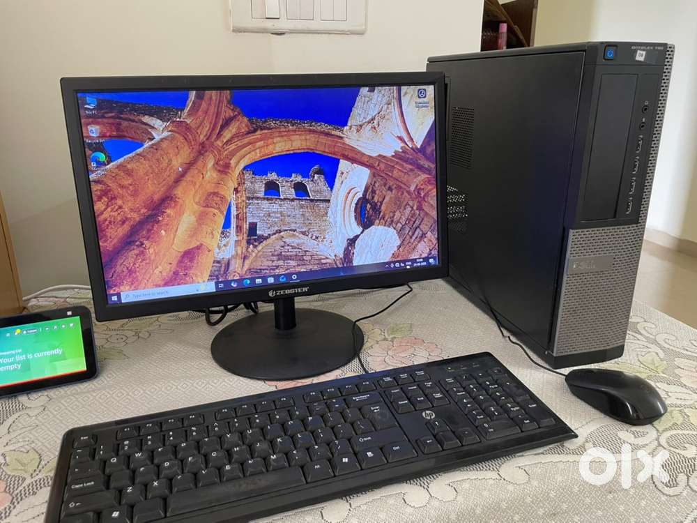Dell optiplex intel i5 desktop computer pc monitor cpu set