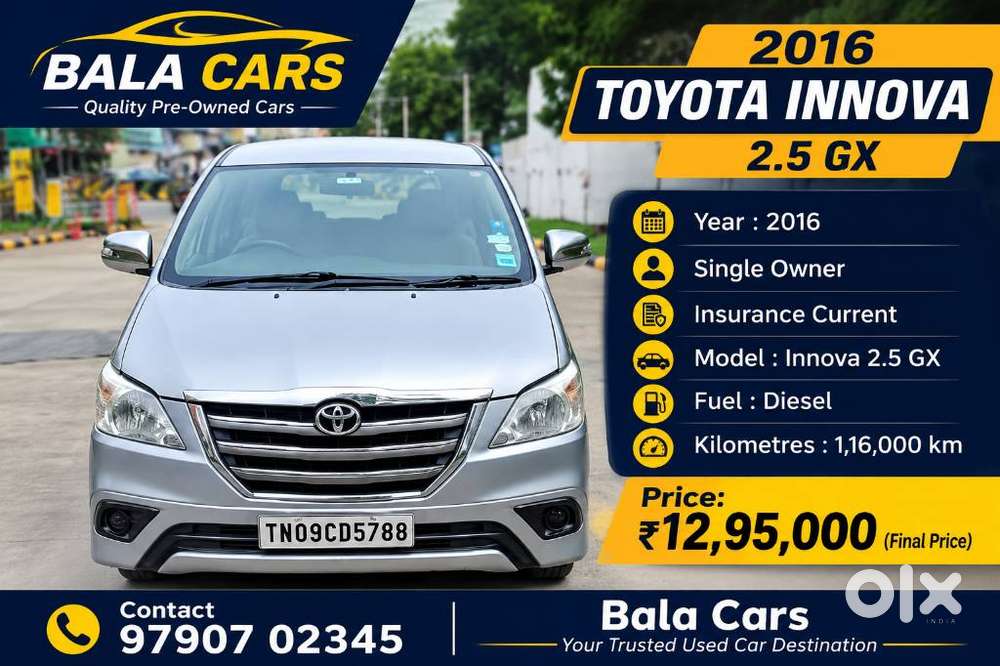 Toyota Innova 2.5 G (diesel) 7 Seater, 2016, Diesel