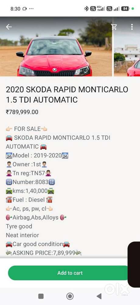 Skoda Rapid Monte Carlo 1.5 Tdi At, 2020, Diesel
