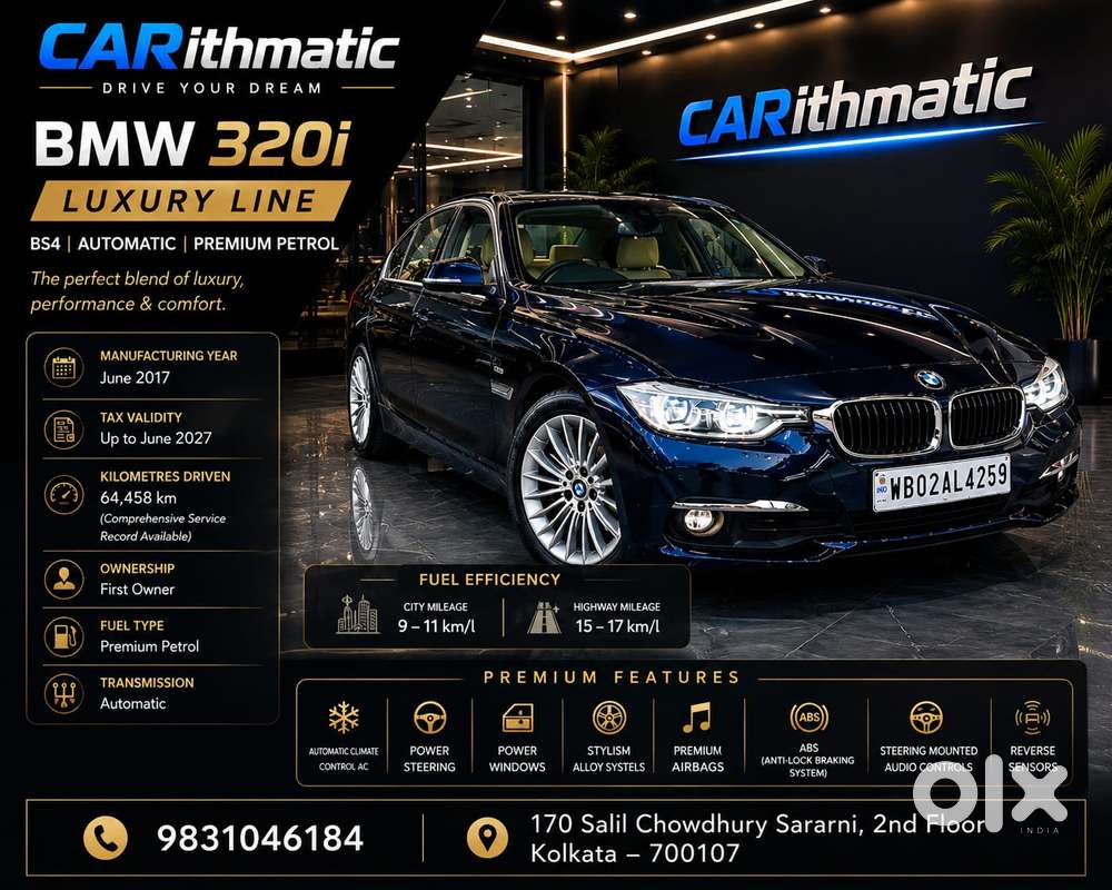 Bmw 3 Series 2.0 320i Luxury Line, 2017, Petrol