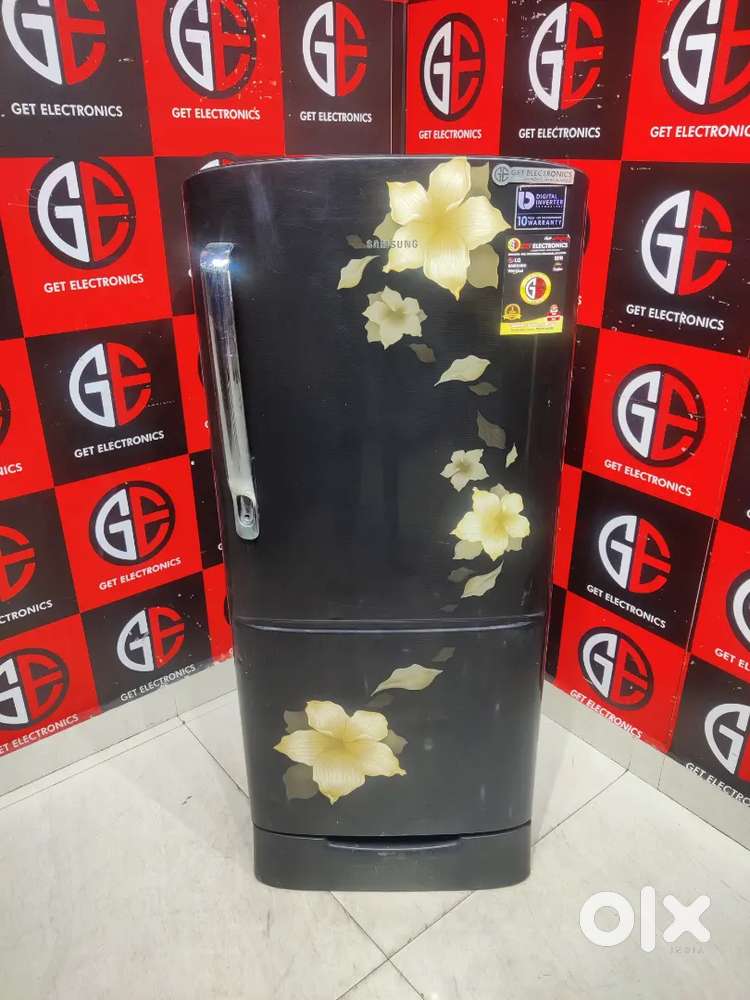 #Single door black colour flower model 190ltr samsung refrigerator.¢