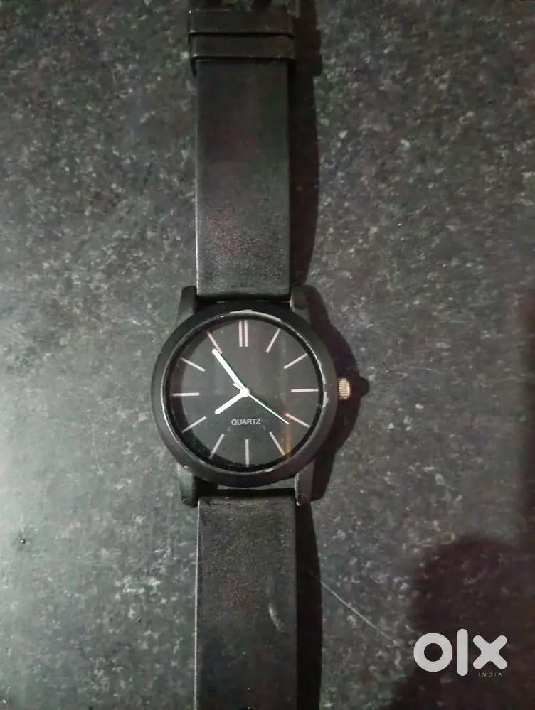 Black quartz watch