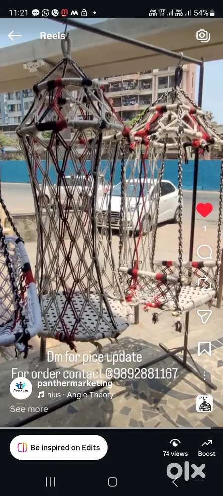 Hanging stand for salling stuffs