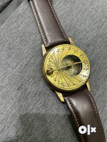 Brass top wrist watch