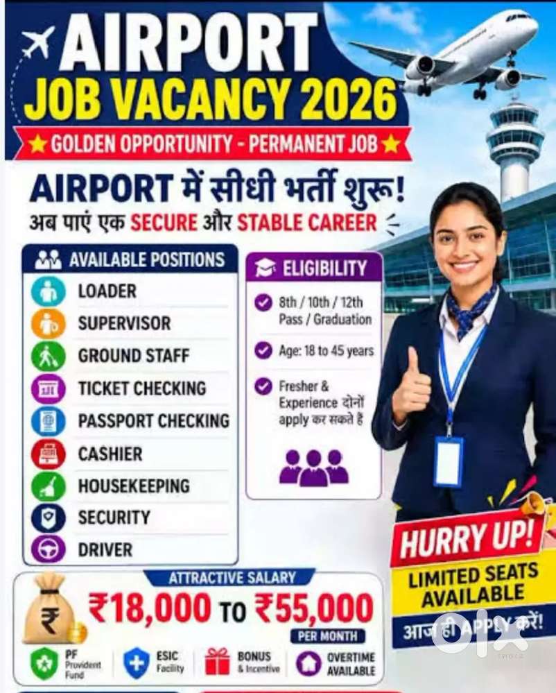 ✈️ AIRPORT JOBS  HIRING GROUND STAFF & TICKETING STAFF REQUIRED
